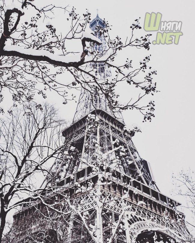 Заснеженный Париж — это вдохновение париж