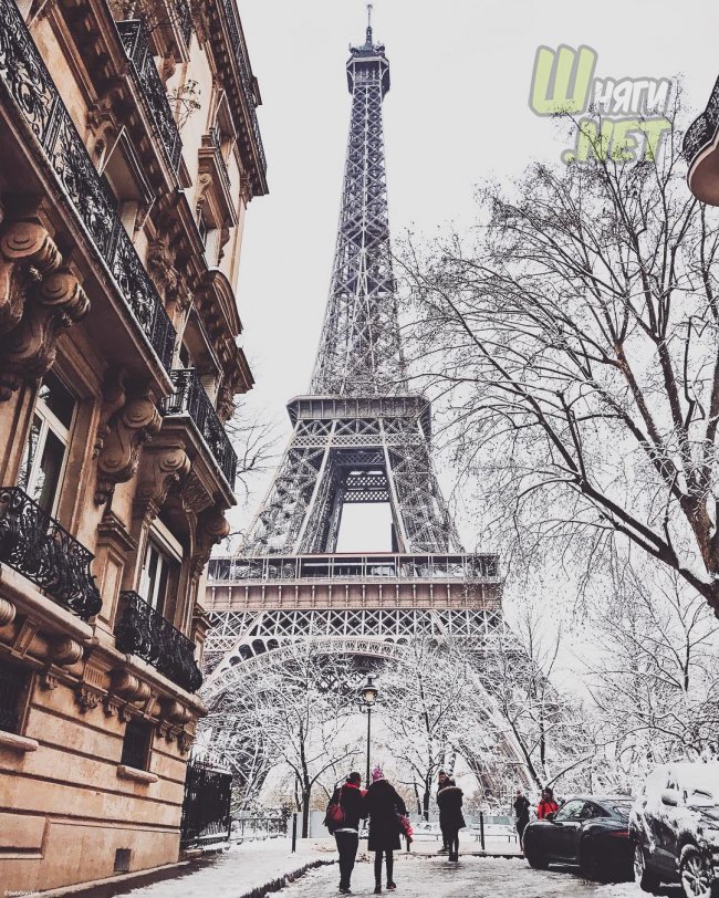 Заснеженный Париж — это вдохновение париж