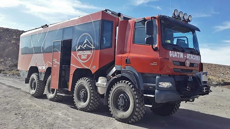 Из грузовика Tatra построили туристический автобус 8х8 tatrabus