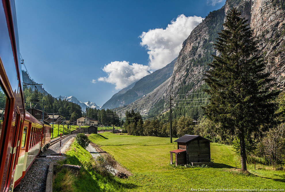 Красивейшие железные дороги Швейцарии поезда